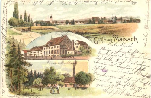 Gruss aus Maisach - Litho