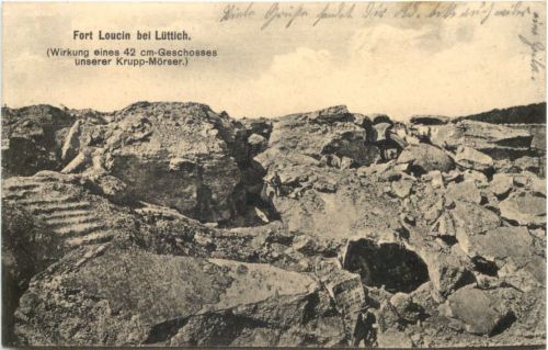Fort Loucin bei Lüttich - Feldpost K B 1. Res Div
