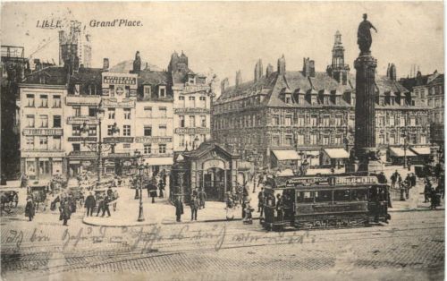 Lille - Grand Place - Feldpost K B 1. Res Div