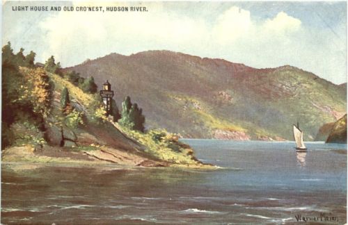 Hudson River - Light House - Künstler Ak Werner