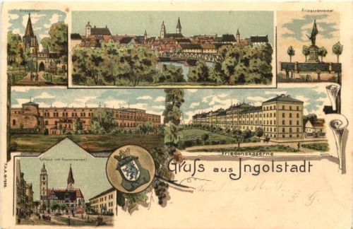 Gruss aus Ingolstadt - Litho