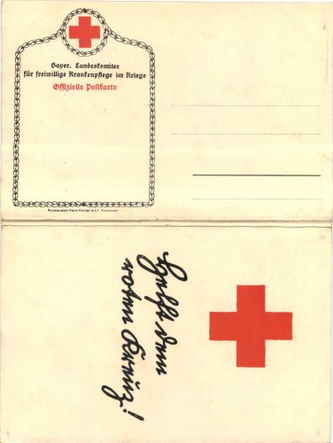 Rotes Kreuz - Klappkarte
