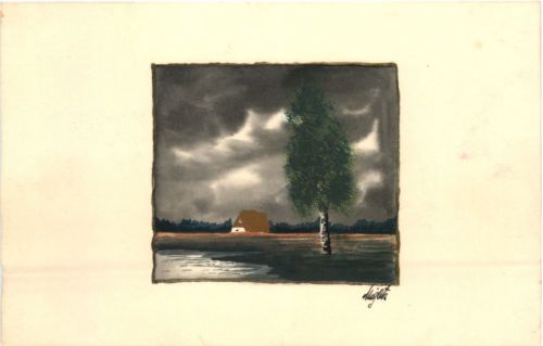 Künstler Ak Handgemalt