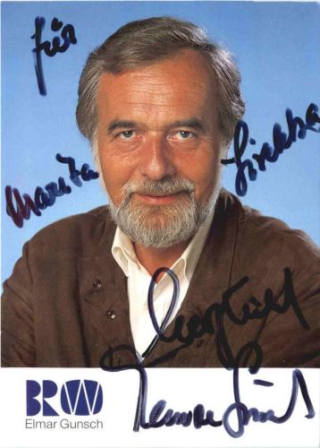 Elmar Gunsch mit Autogramm