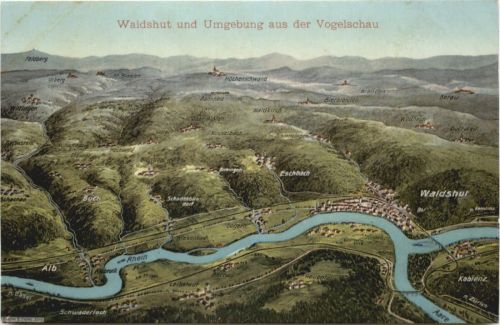 Waldshut und Umgebung - Künstler Ak Eugen Felle