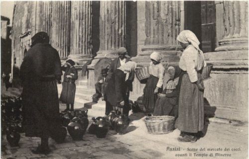 Assisi - Scene del mercato dei cocci