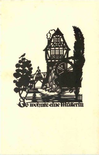 Scherenschnitt Künstler Ak A. M. Schwindt