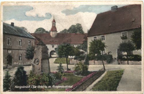 Königsbrück - Schloss und Kriegerdenkmal