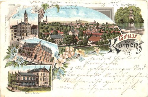 Gruss aus Kamenz - Litho