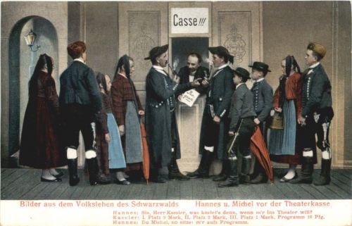 Schwarzwald - Hannes und Michel vor der Theaterkasse