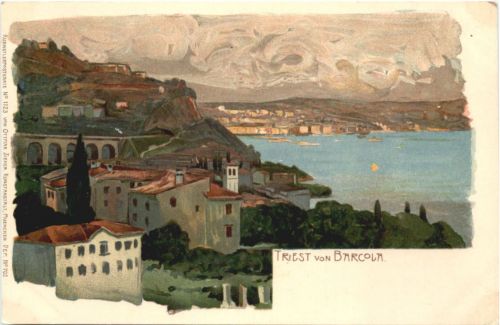 Trieste von Barcola - Litho