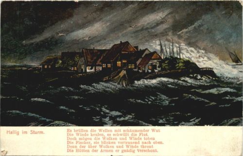 Hallig bei Sturm