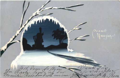 Neujahr - handgemalt
