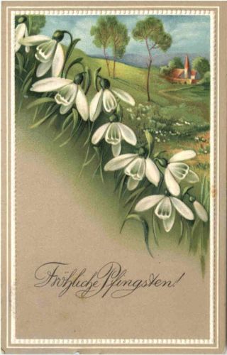 Pfingsten - Prägekarte