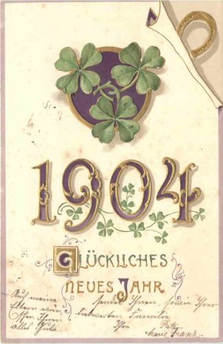Jahreszahl 1904 - Prägekarte