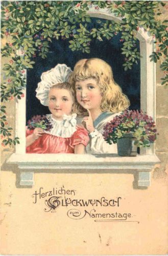 Namenstag - Prägekarte
