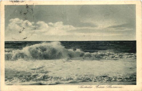 Norderney - Seestudie Eine Sturzsee