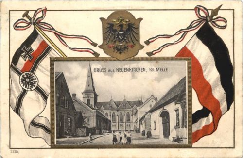 Gruss aus Neunkirchen - Kr. Melle - Litho Prägekarte