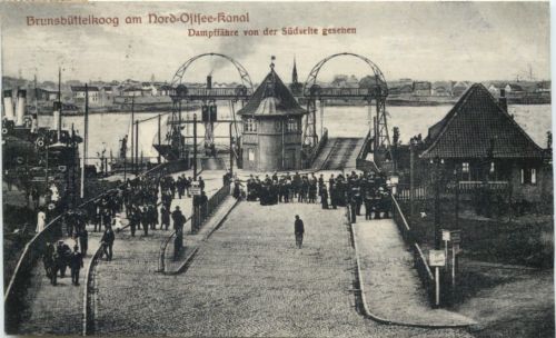 Brunsbüttelkoog am Nord-OStrsee Kanal - Dampffähre