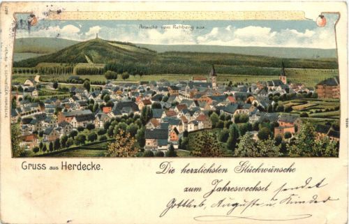 Gruss aus Herdecke - Litho