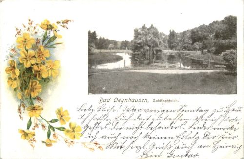 Bad Oeynhausen - Goldfischteich - Litho