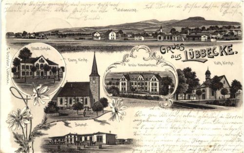 Gruss aus Lübbecke - Litho