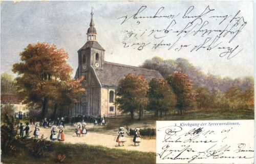 Spreewald - Kirchgang der Spreewendinnen