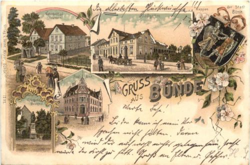 Gruss aus Bünde - Litho
