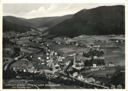Mitteltal vom Flugzeug - Baiersbronn
