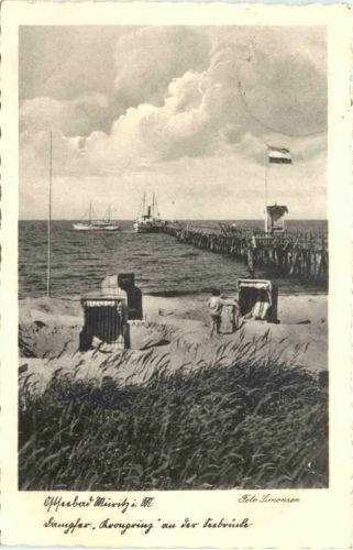 Ostseebad Müritz - Dampfer Kronprinz an der Seebrücke