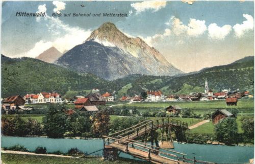 Mittenwald - Blick auf Bahnhof