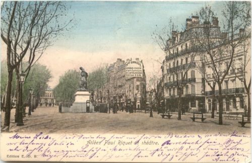 Beziers - Allees Paul Riquet et theatre