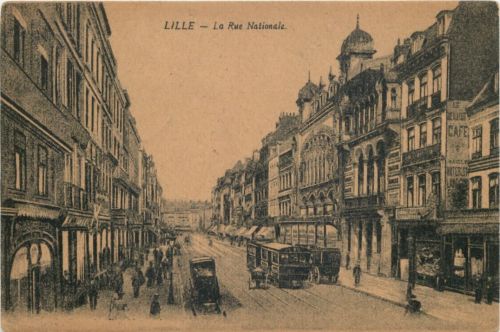 Lille - La Rue Nationale - Feldpost