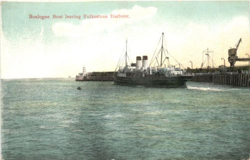 Boulogne Boat leaving Folkestone Harbour