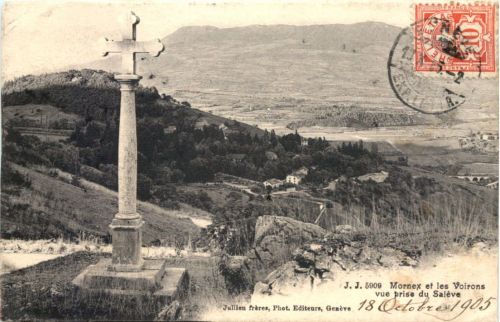 Mornex et les Voirons vue prise Saleve