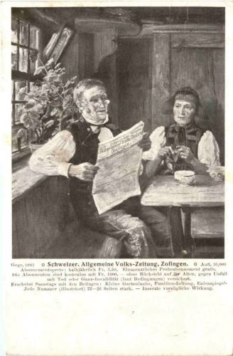 Zofingen - Schweizer. Allgemeine Volks-Zeitung