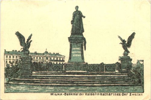 Wilna - Denkmal der Kaiserin Katharinas der Zweiten