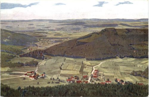 Blick vom Hochwald nach Hayn und Jonsdorf