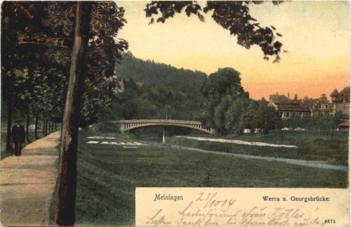 Meiningen - Werra und Georgsbrücke