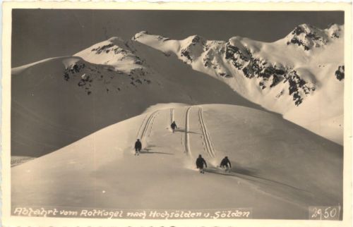Abfahrt vom Rotkogel nach Hochsölden - Ski