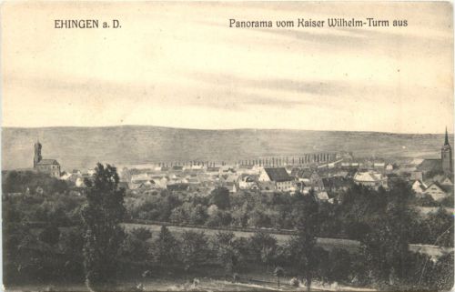 Ehingen a.D., Panorama vom Kaiser Wilhelm-Turm aus