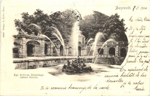 Bayreuth . Schloss, Eremitage untere Grotte