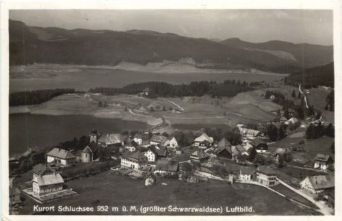 Kurort Schluchsee 952 m ü. M. (größter Schwarzwaldsee) Luftbild