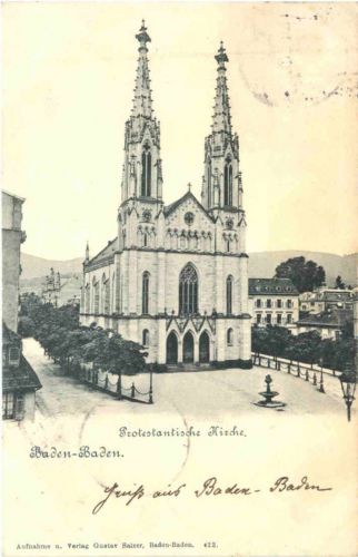 Protestantische Kirche. Baden-Baden
