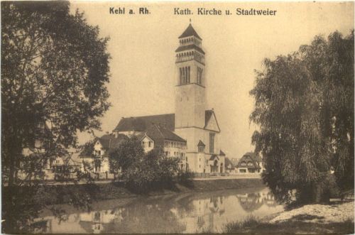 Kehl a. Rh.Kath. Kirche u. Stadtweier