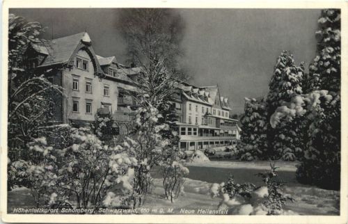 Höhenluftkurort Schömberg, Schwarzwald, 650 m 0. M. Neue Heilanstalt