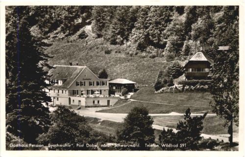 Gasthaus Pension Eyachmühle", Post Dobel, Nord. Schwarzwald.