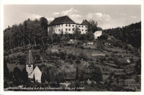 Luftkurort Neuenbürg a. d. Enz (Schwarzwald). Blick auf Schloss