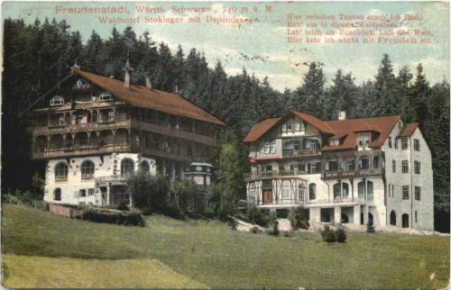 Freudenstadt, Württb. Schwarzw. Waldhotel Stokinger