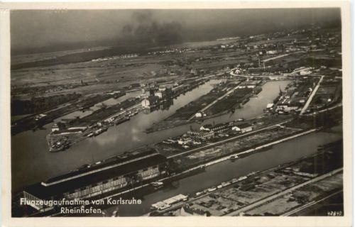 Flugzeugaufnahme von Karlsruhe Rheinhafen